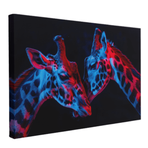 lienzo-jirafas-con-luces-neon