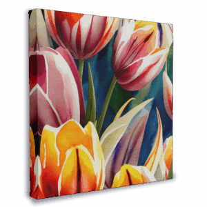 lienzo-floral-tulipanes