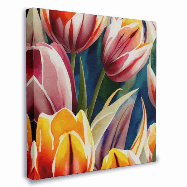 lienzo-floral-tulipanes