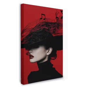 lienzo-arte-moderno-mujer-sombrero